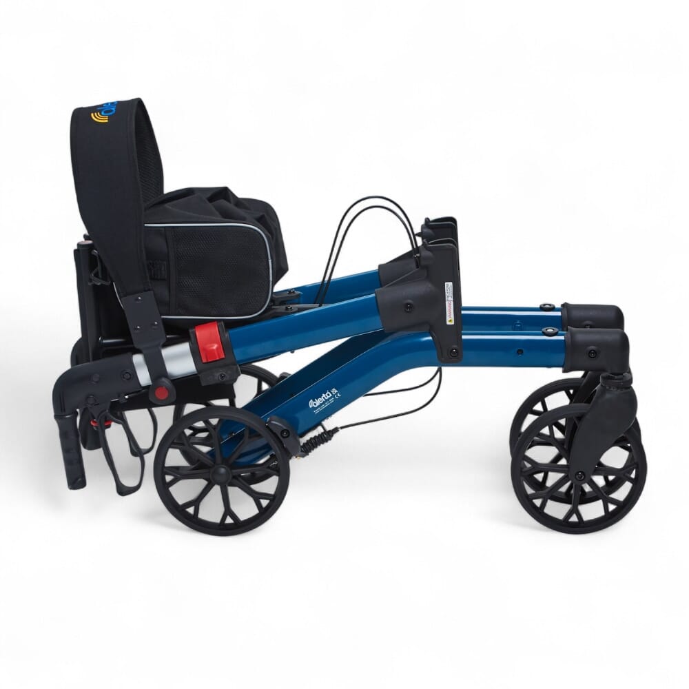 alerta dual folding rollator with seat folded