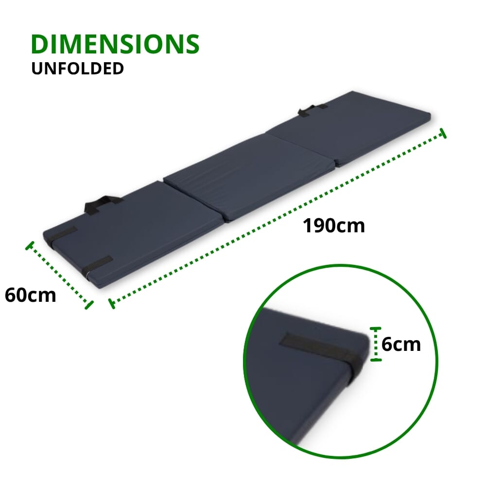 alerta folding crash mat unfolded dimensions