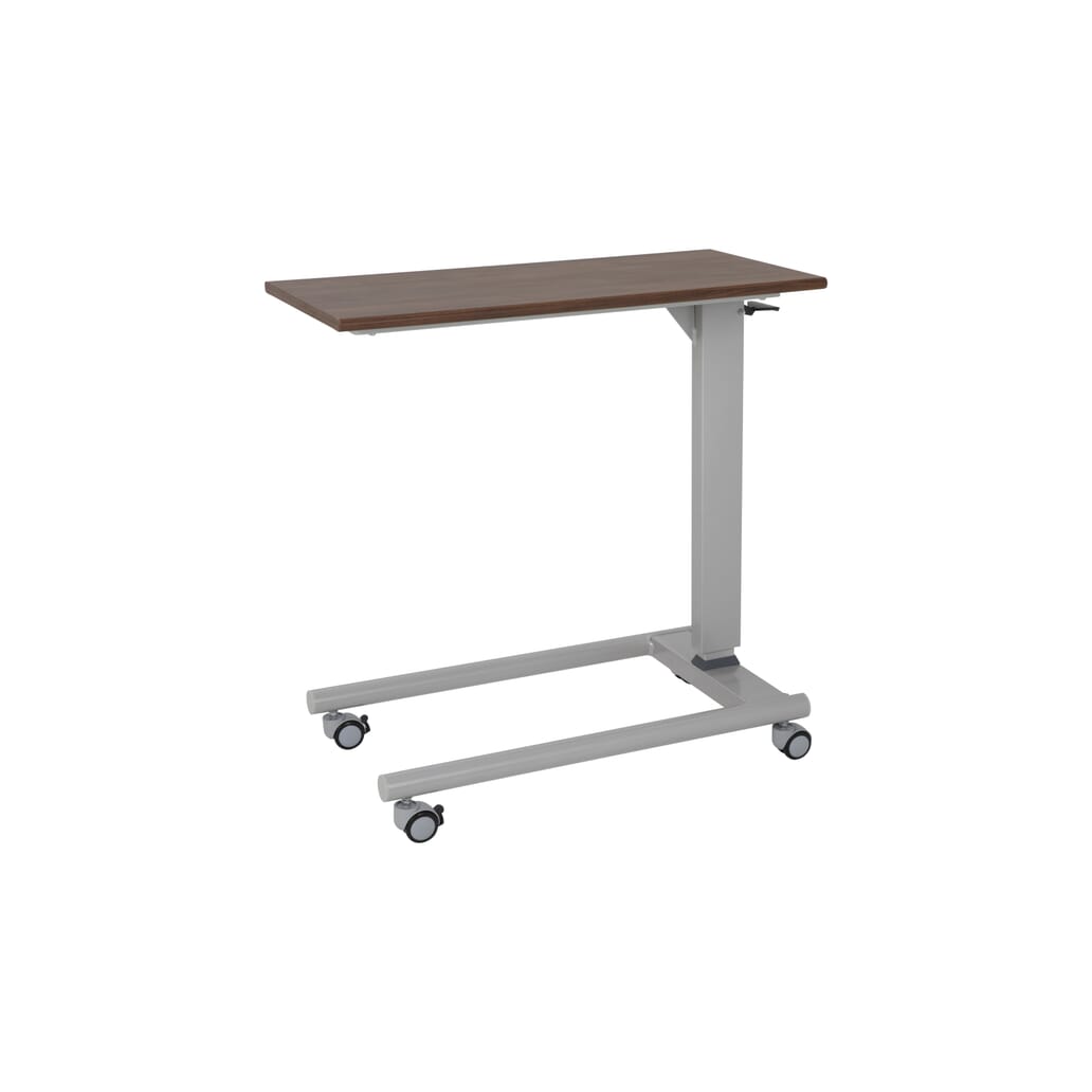 alerta gas lift overbed table walnut