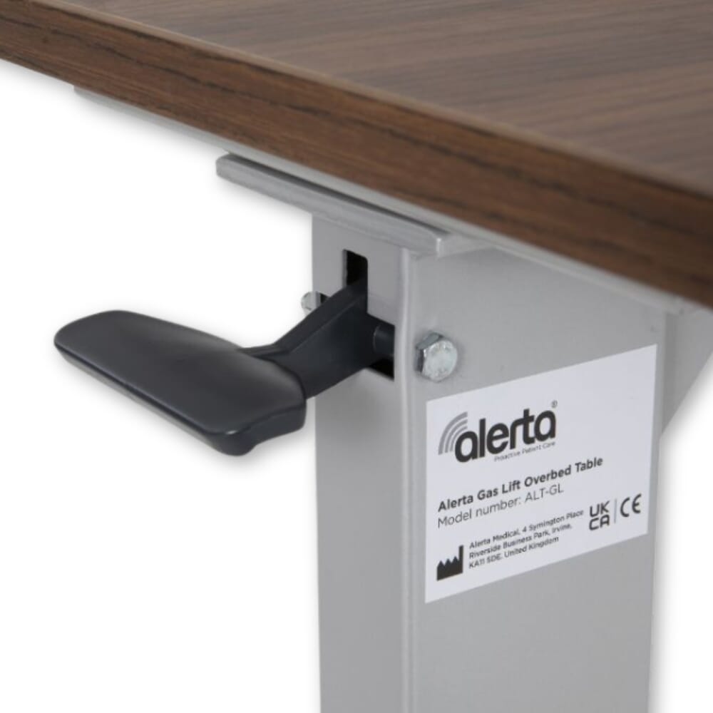 alerta gas lift overbed wheelchair table lift