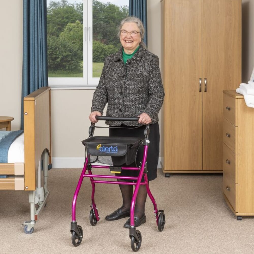 alerta indoor rollator red lifestyle