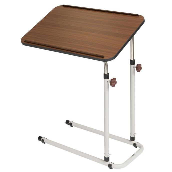 alerta overbed table walnut no castors