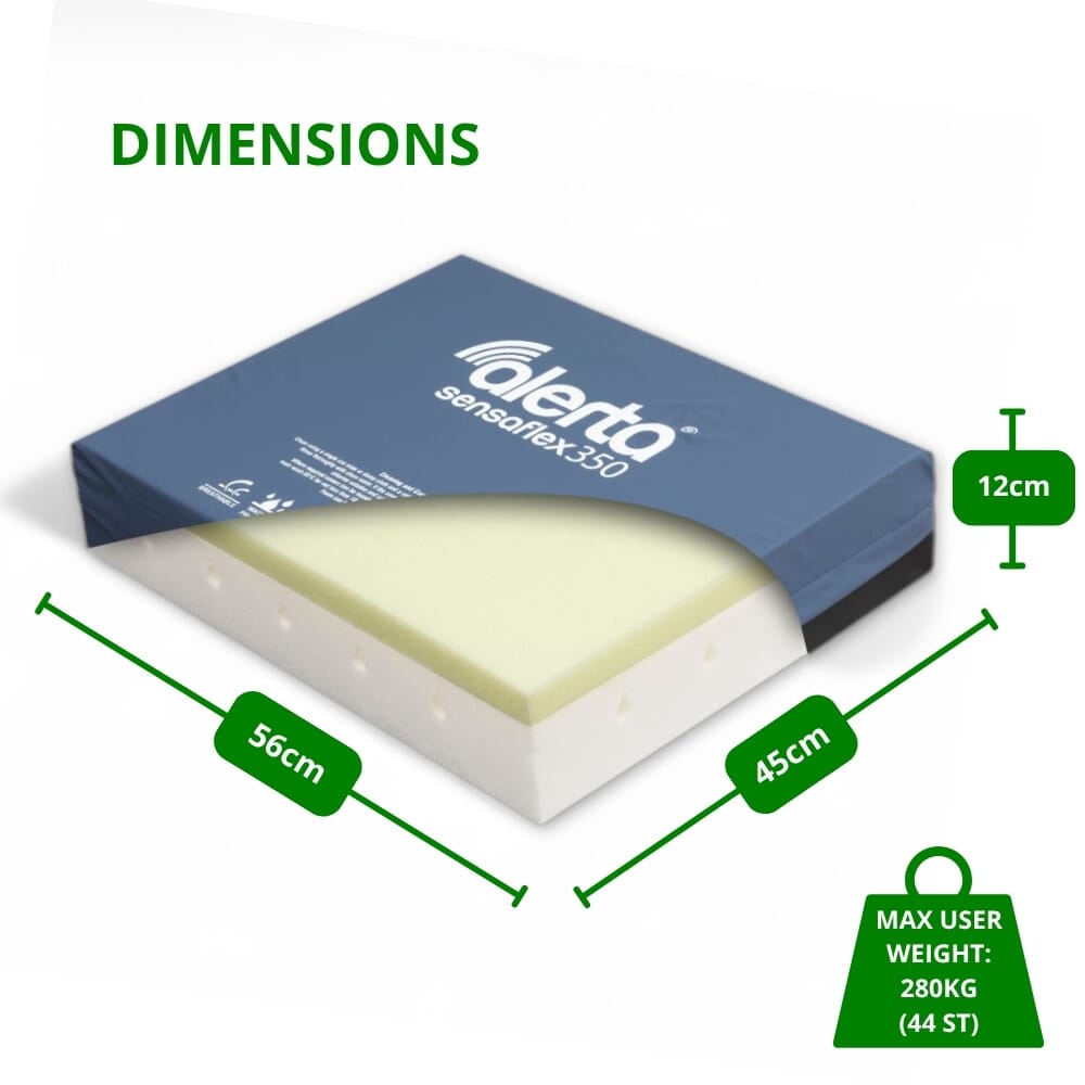 alerta sensaflex 350 bariatric foam cushion dimensions