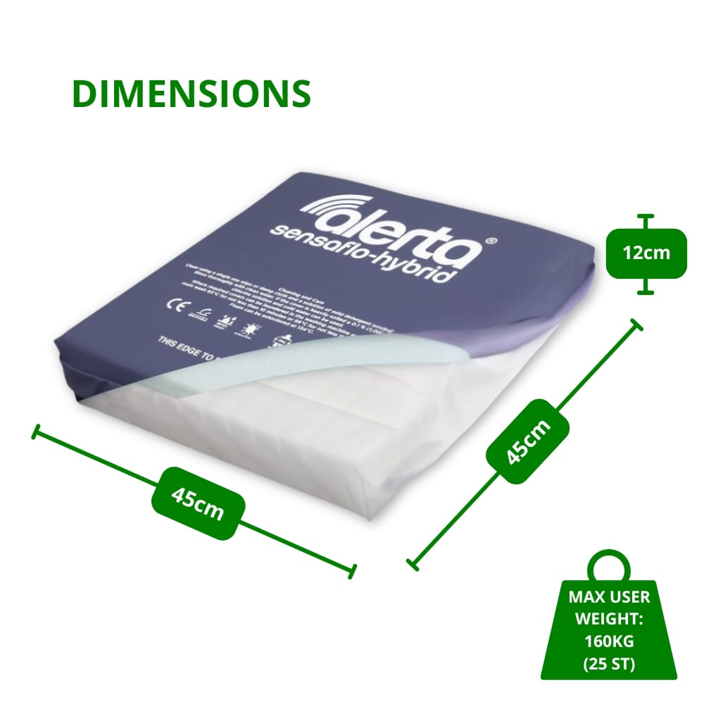 alerta sensaflo hybrid cushion dimensions