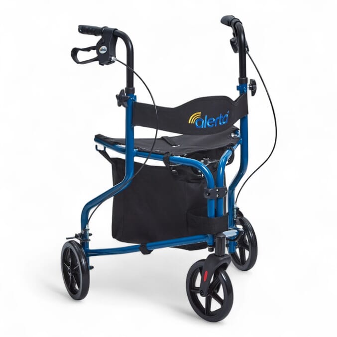alerta three wheel rollator with seat