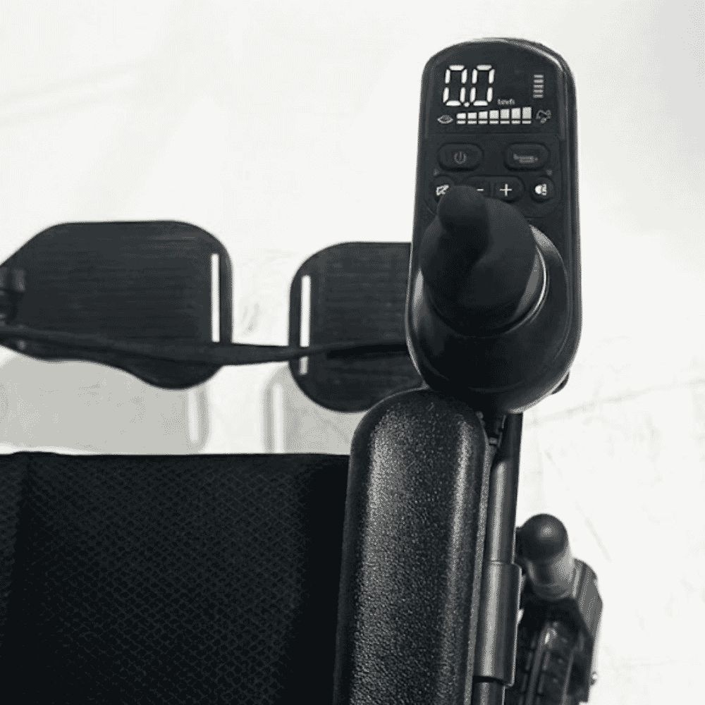 aluminium folding electric wheelchair controls
