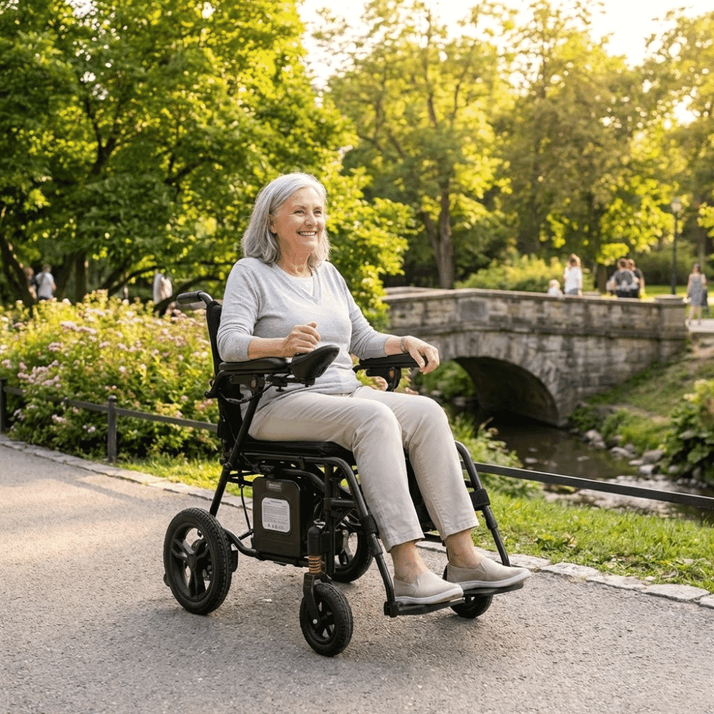 aluminium folding electric wheelchair lifestyle