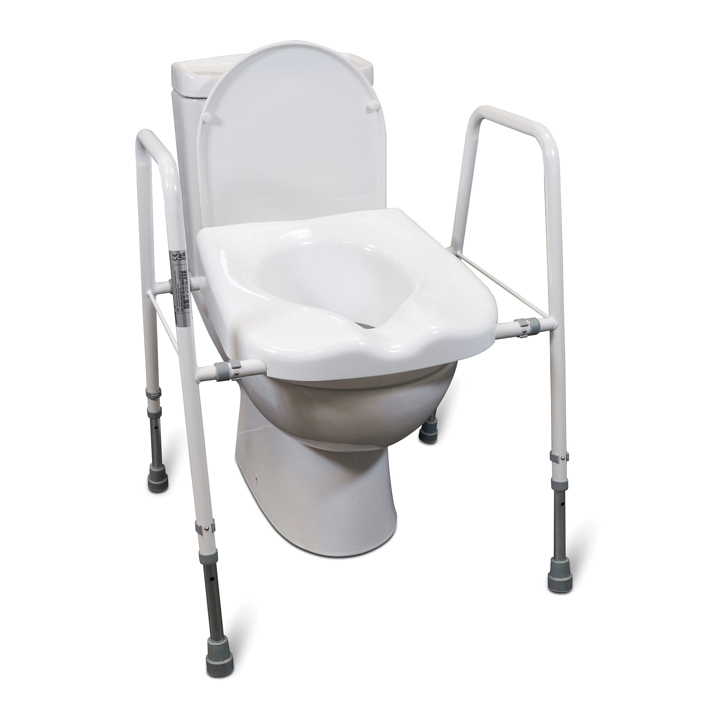 Aluminium Solo President Width Adjustable Toilet Seat & Frame