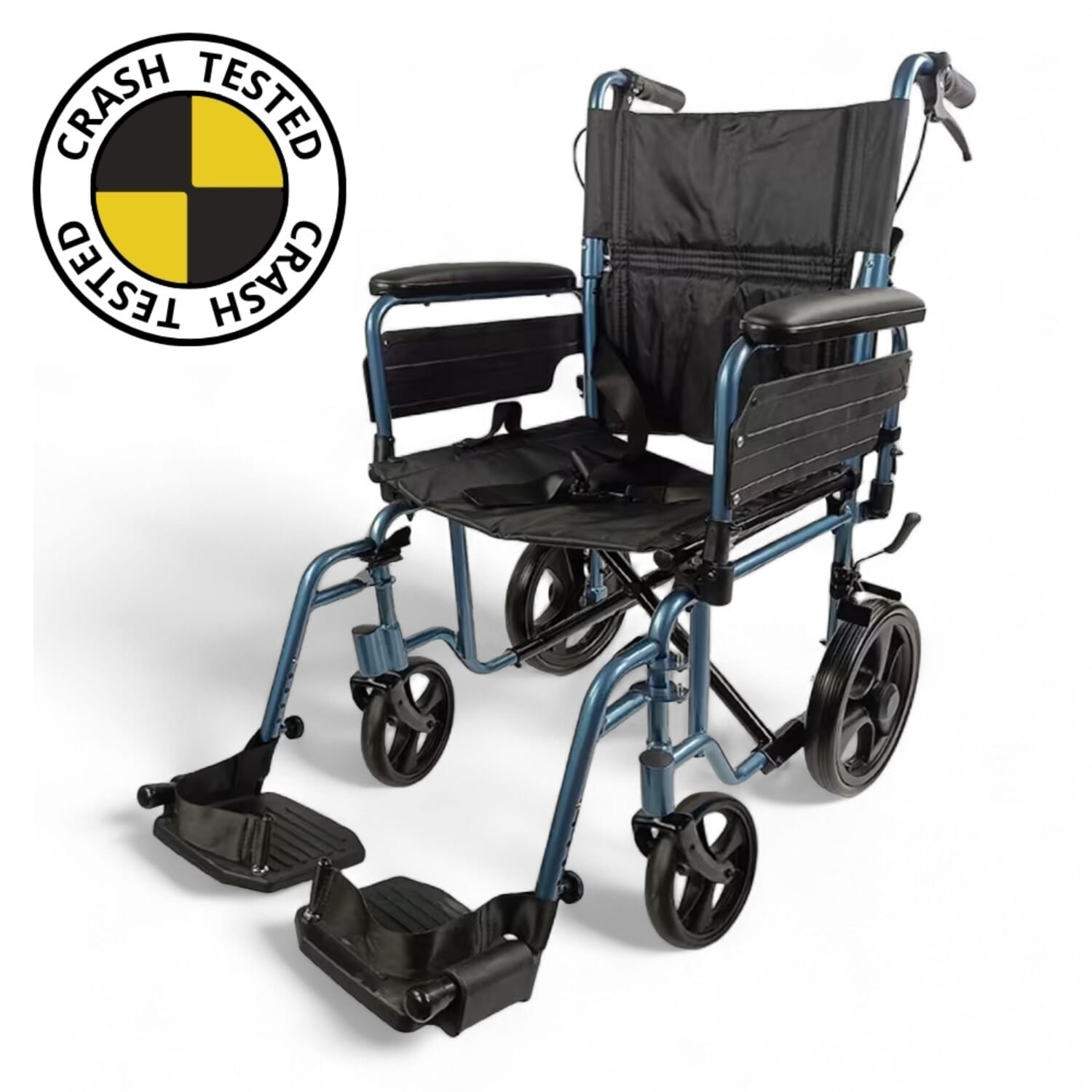 aluminium transit wheelchair crash tested