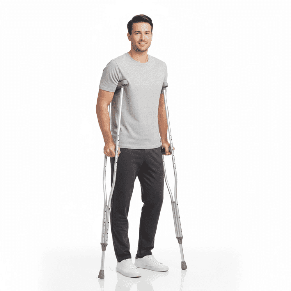 aluminium underarm crutches adult model
