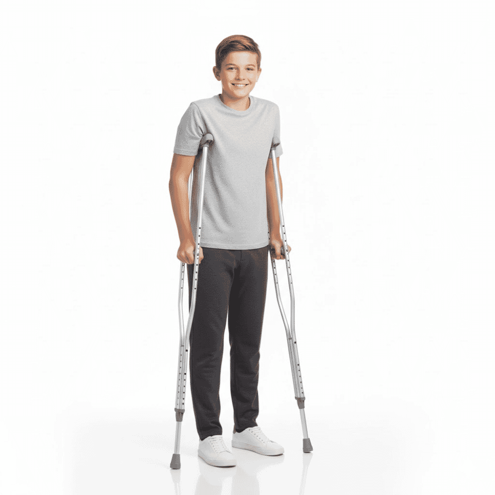 aluminium underarm crutches youth model