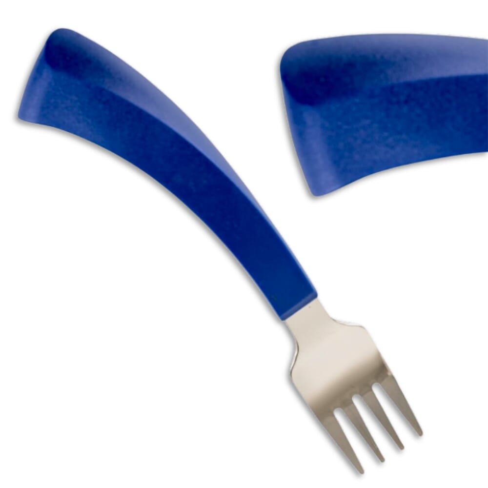Amefa Blue Handle Cutlery Left handed fork