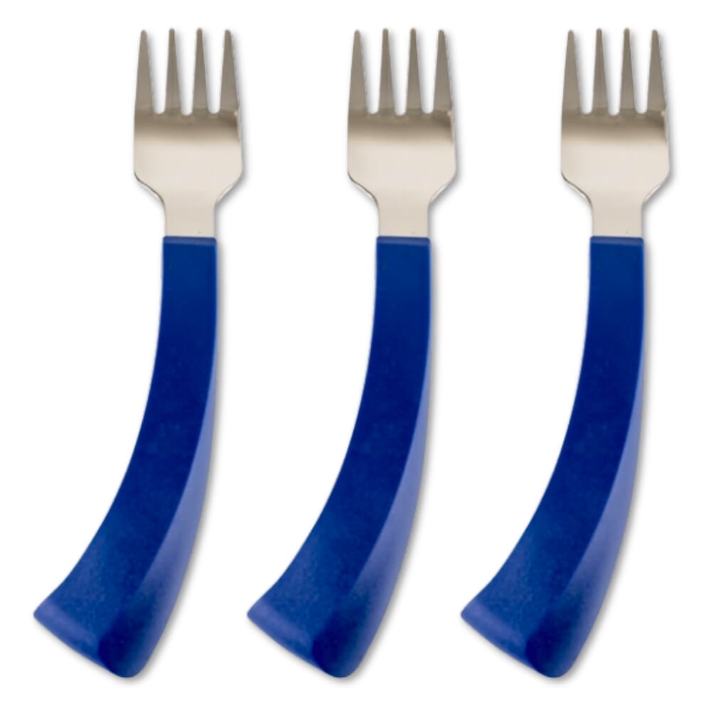 amefa blue handle cutlery right handed fork pack of 3