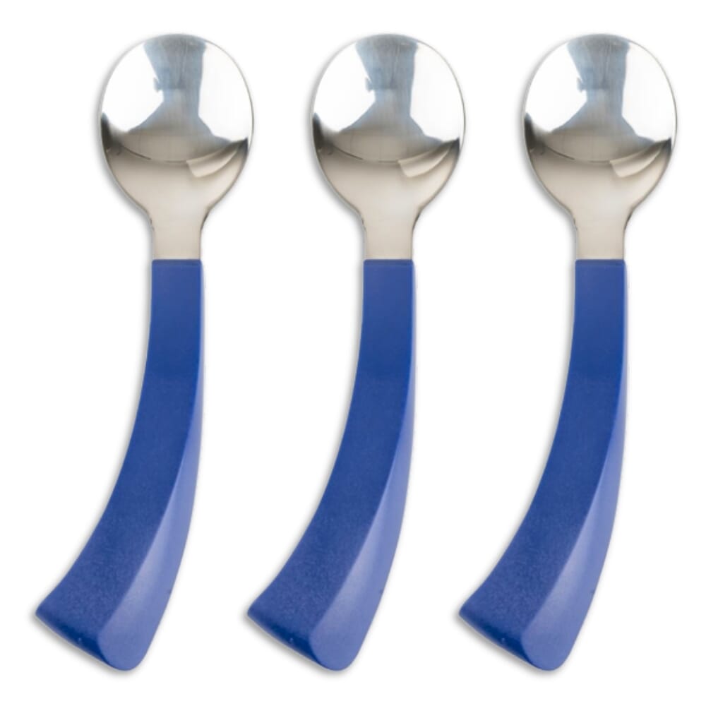 amefa blue handle cutlery right handed spoon pack of 3