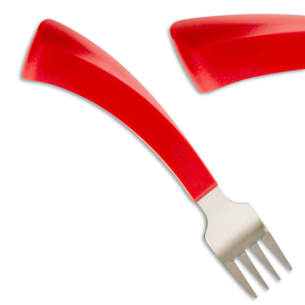 amefa red handle cutlery left handed fork