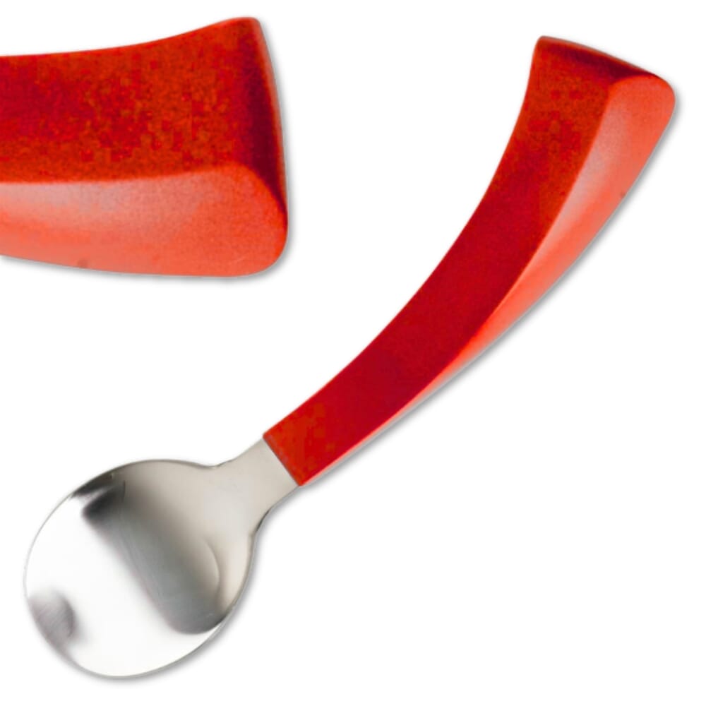 Amefa Red Handle Cutlery Left handed spoon