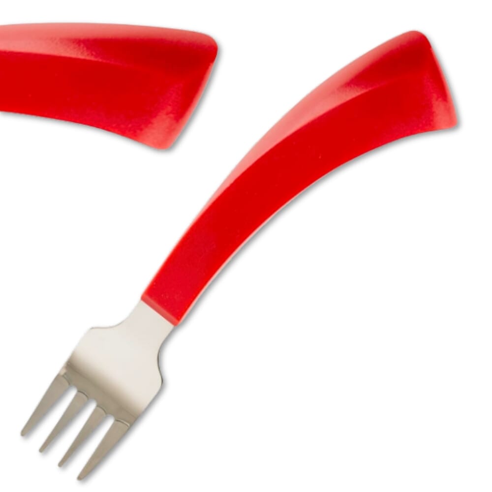 amefa red handle cutlery right handed fork