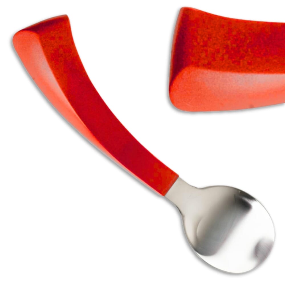 amefa red handle cutlery right handed spoon