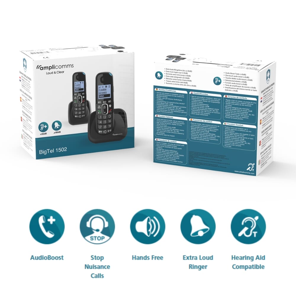 amplicomms bigtel 1502 dect phones features