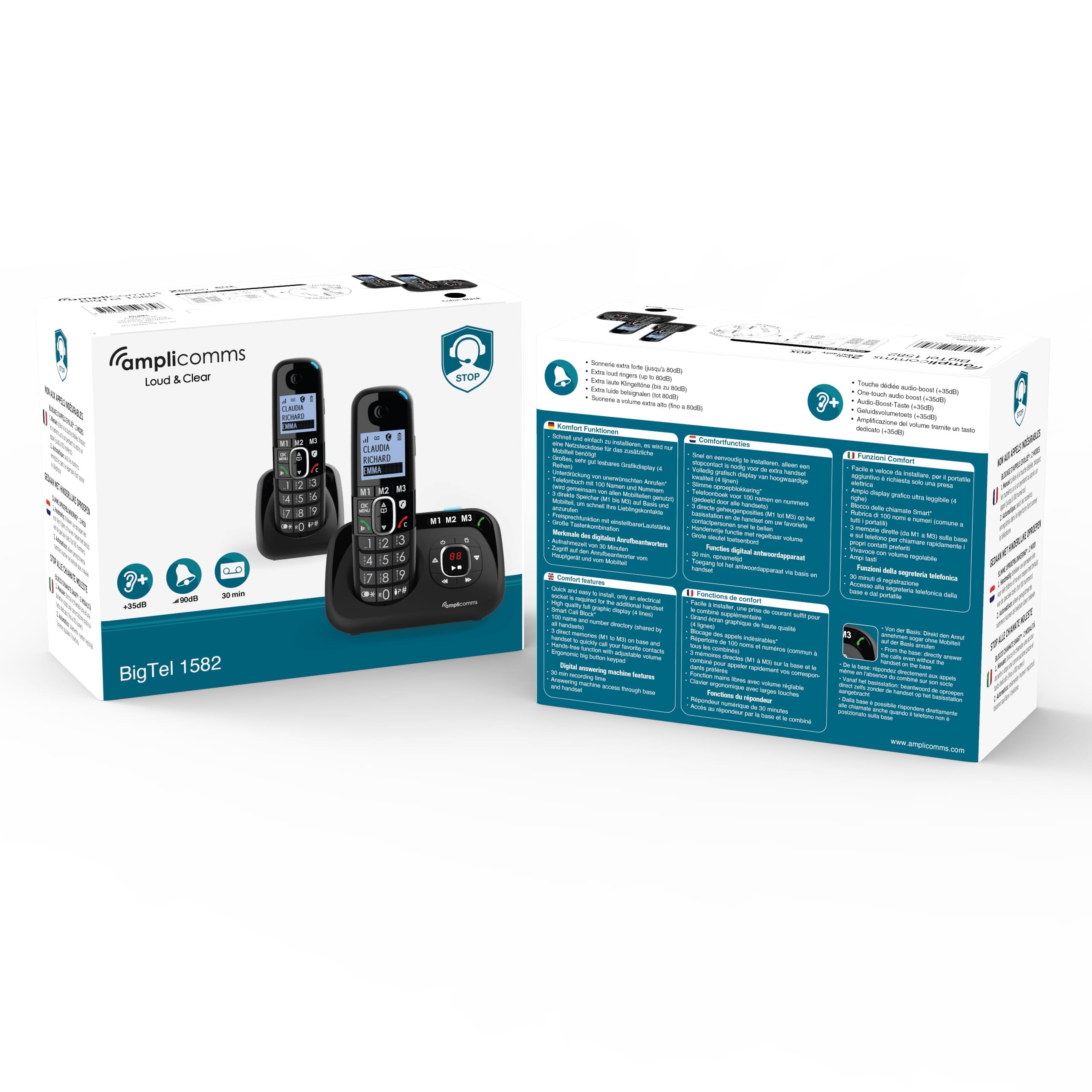 amplicomms bigtel 1582 phone twin box