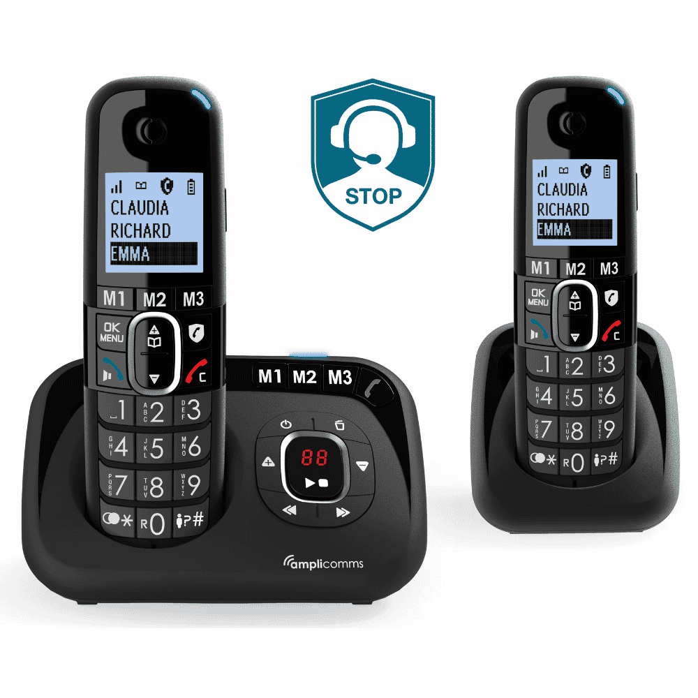Amplicomms BigTel 1582 Phone - Twin