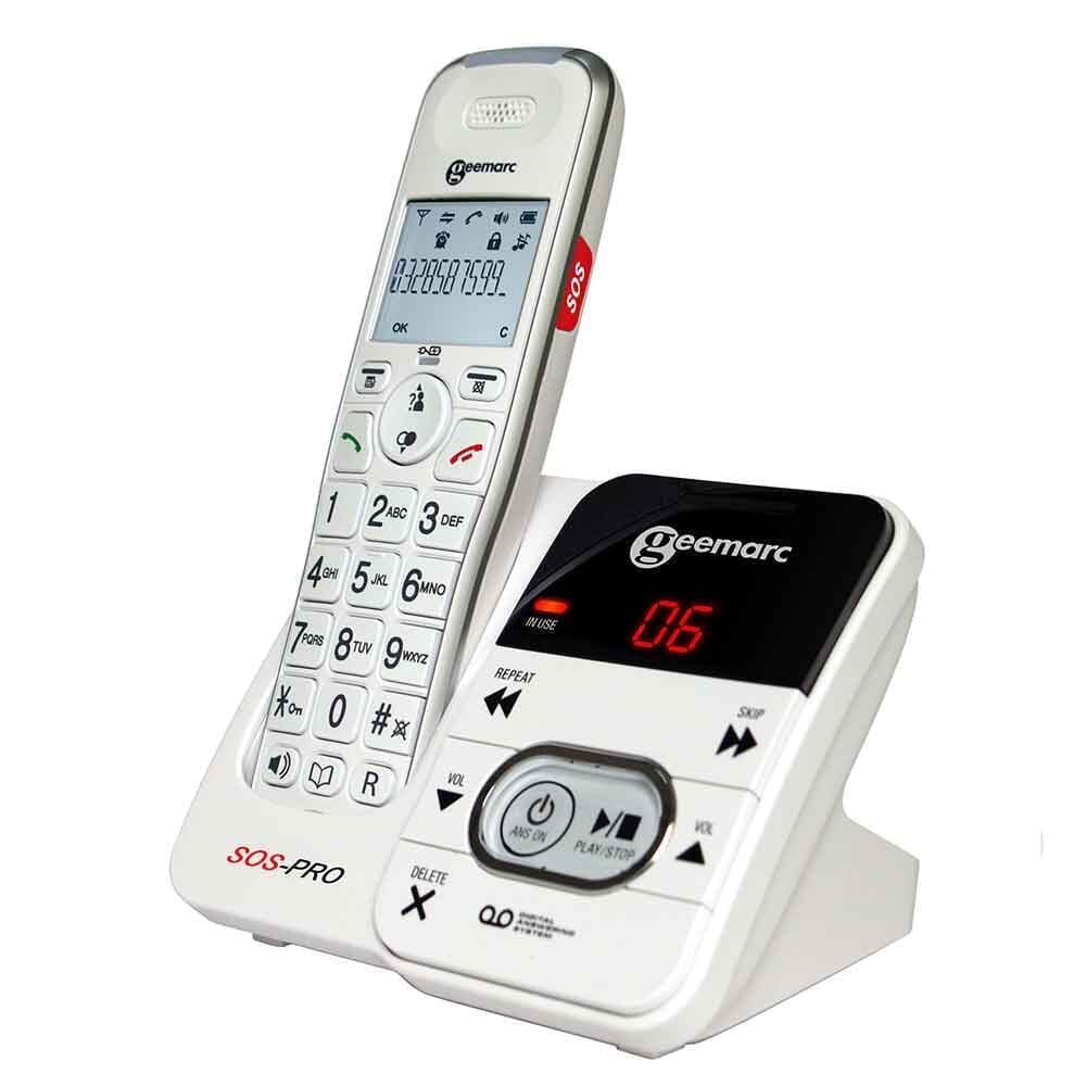 amplidect 295 sos amplified phone handset angled