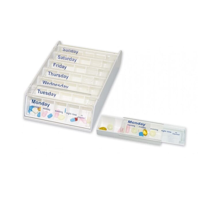 anabox weekly pill organiser white