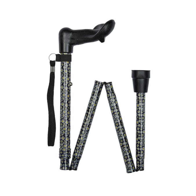 anatomical handle folding stick daisies pattern left folded