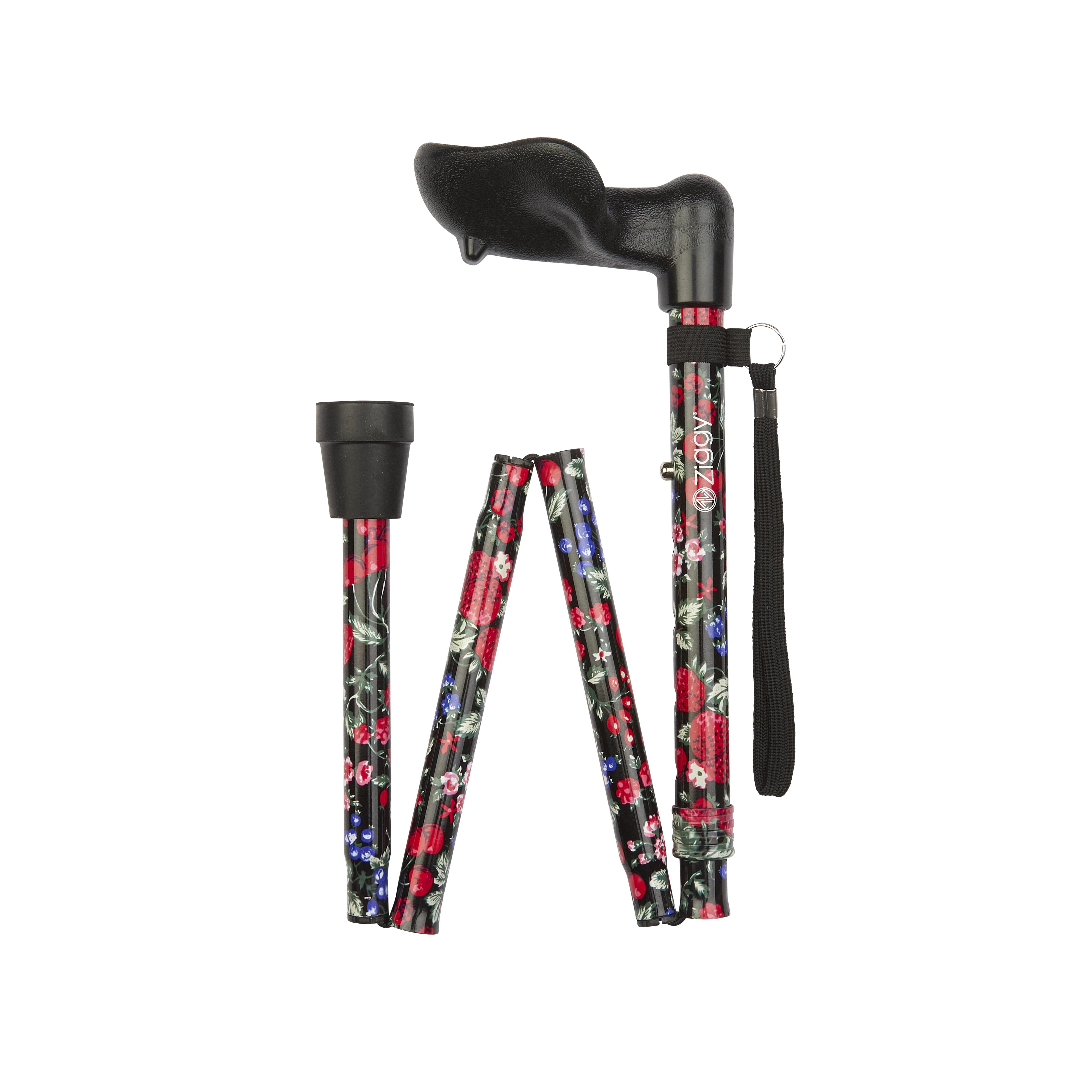 anatomical handle folding stick fruit pattern left folded