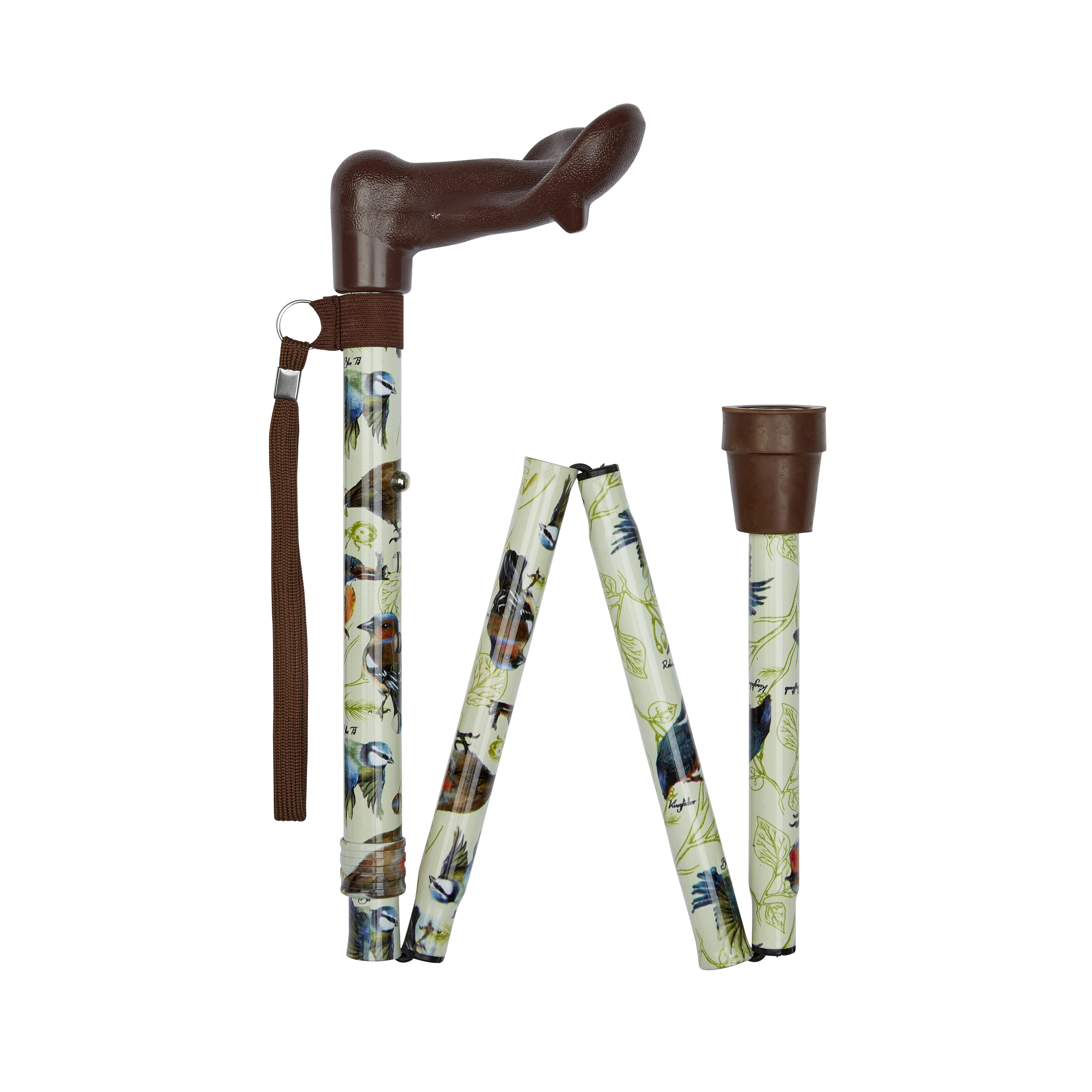 anatomical handle folding stick garden birds left hand folded