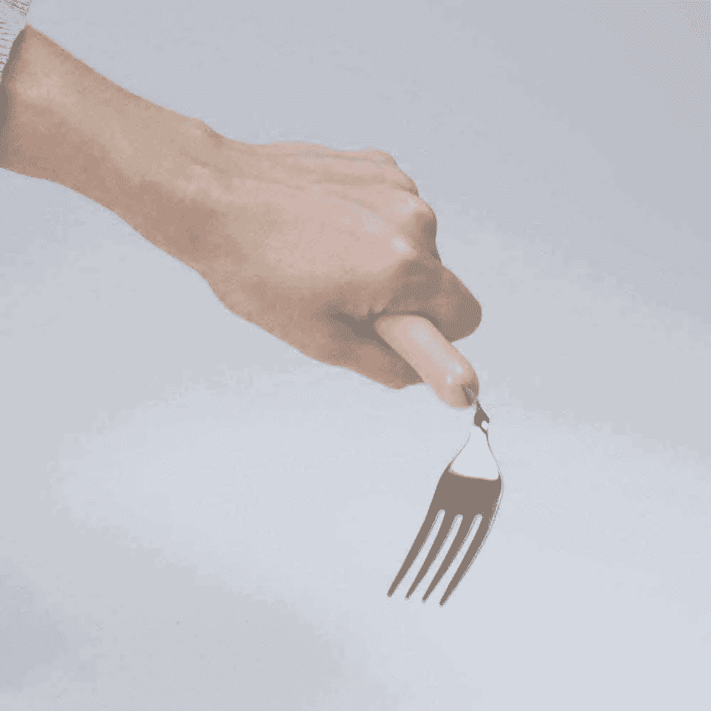 angled caring fork with shaped handle left2