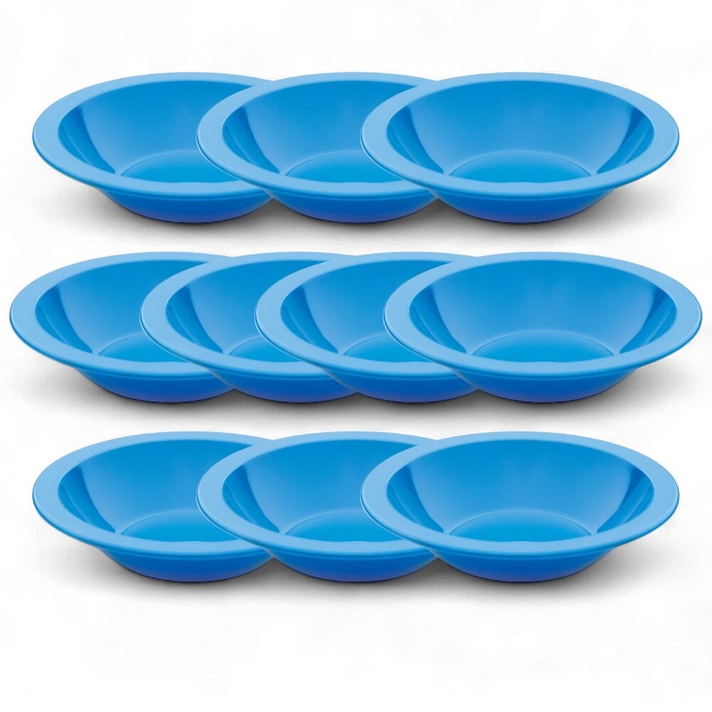 Antibacterial Bowl Blue Pack of 10