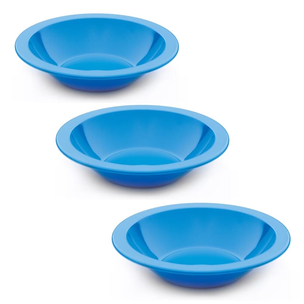 antibacterial bowl blue pack of 3
