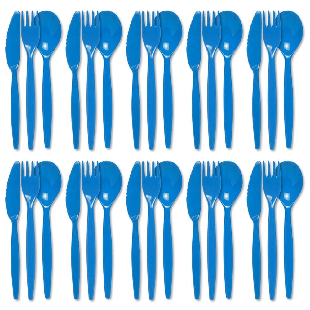 antibacterial cutlery set blue pack of 10