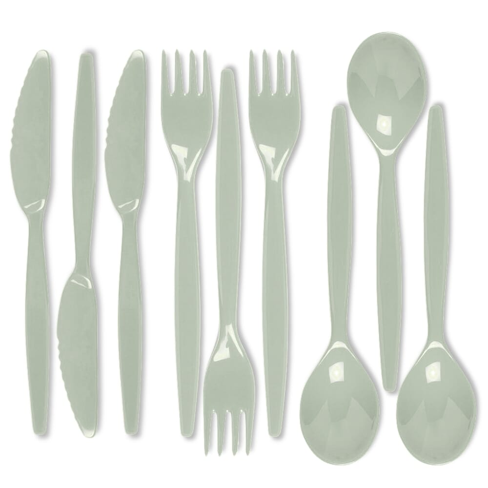 antibacterial cutlery set grey triple pack