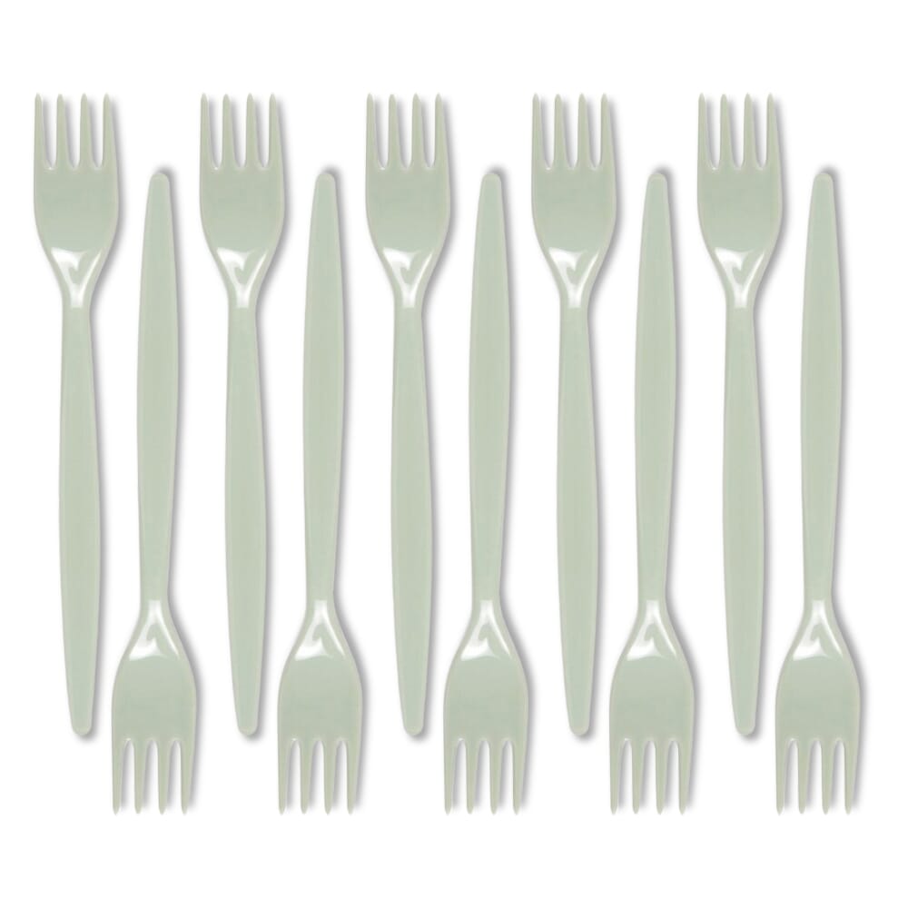 antibacterial fork grey pack of 10