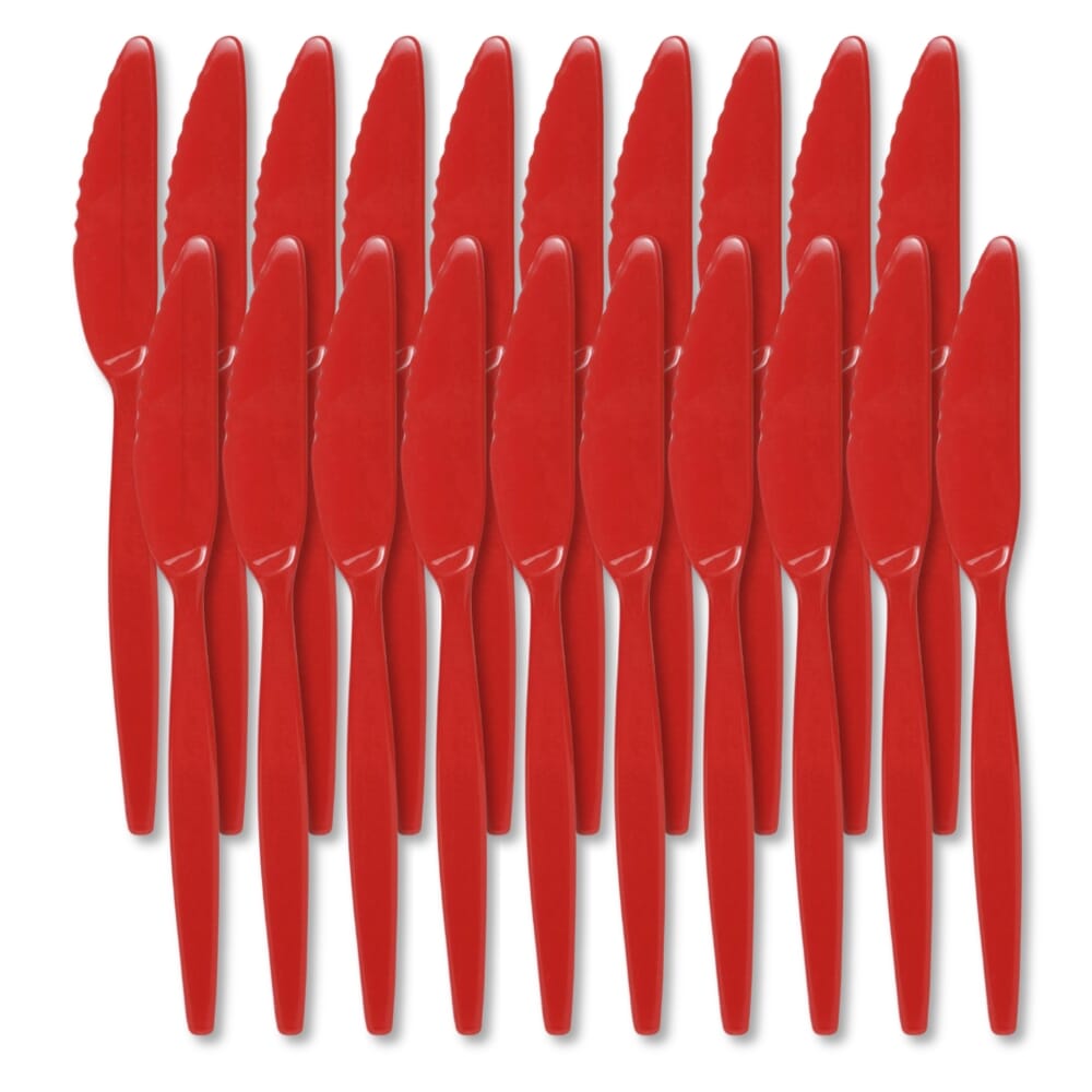 View Antibacterial Knife Red Pack of 20 information