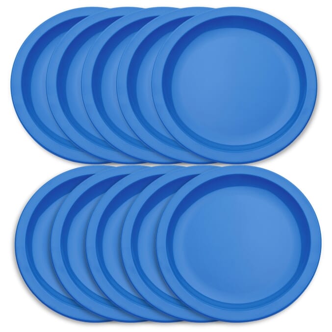 antibacterial plate blue large pack of 10