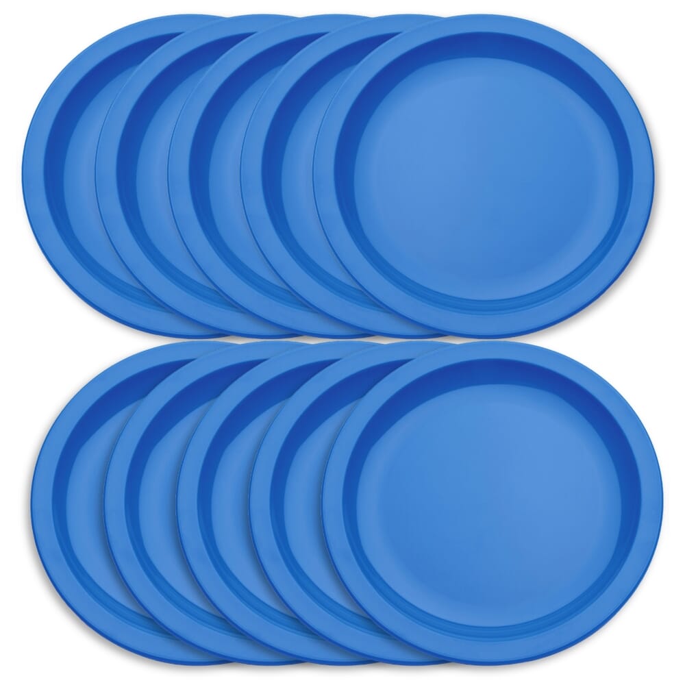 antibacterial plate blue large pack of 10