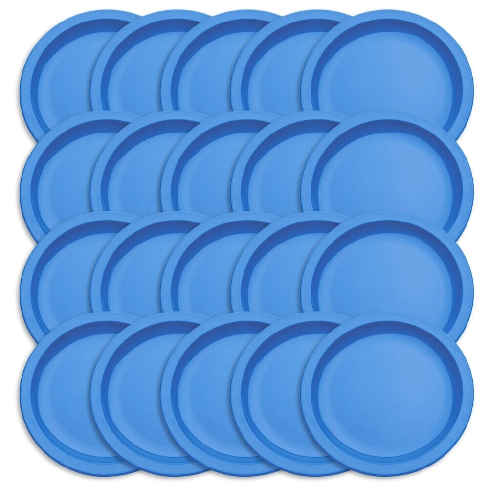 antibacterial plate blue large pack of 20