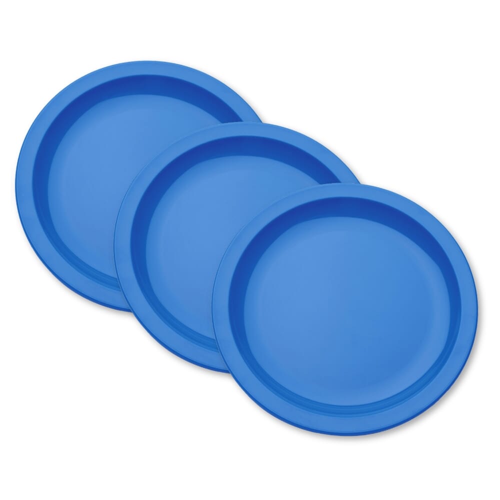 antibacterial plate blue large pack of 3