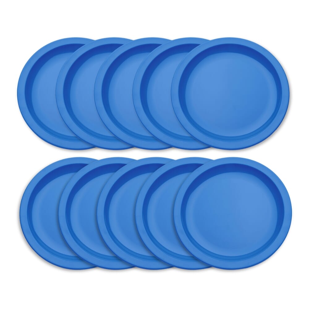 antibacterial plate blue small pack of 10