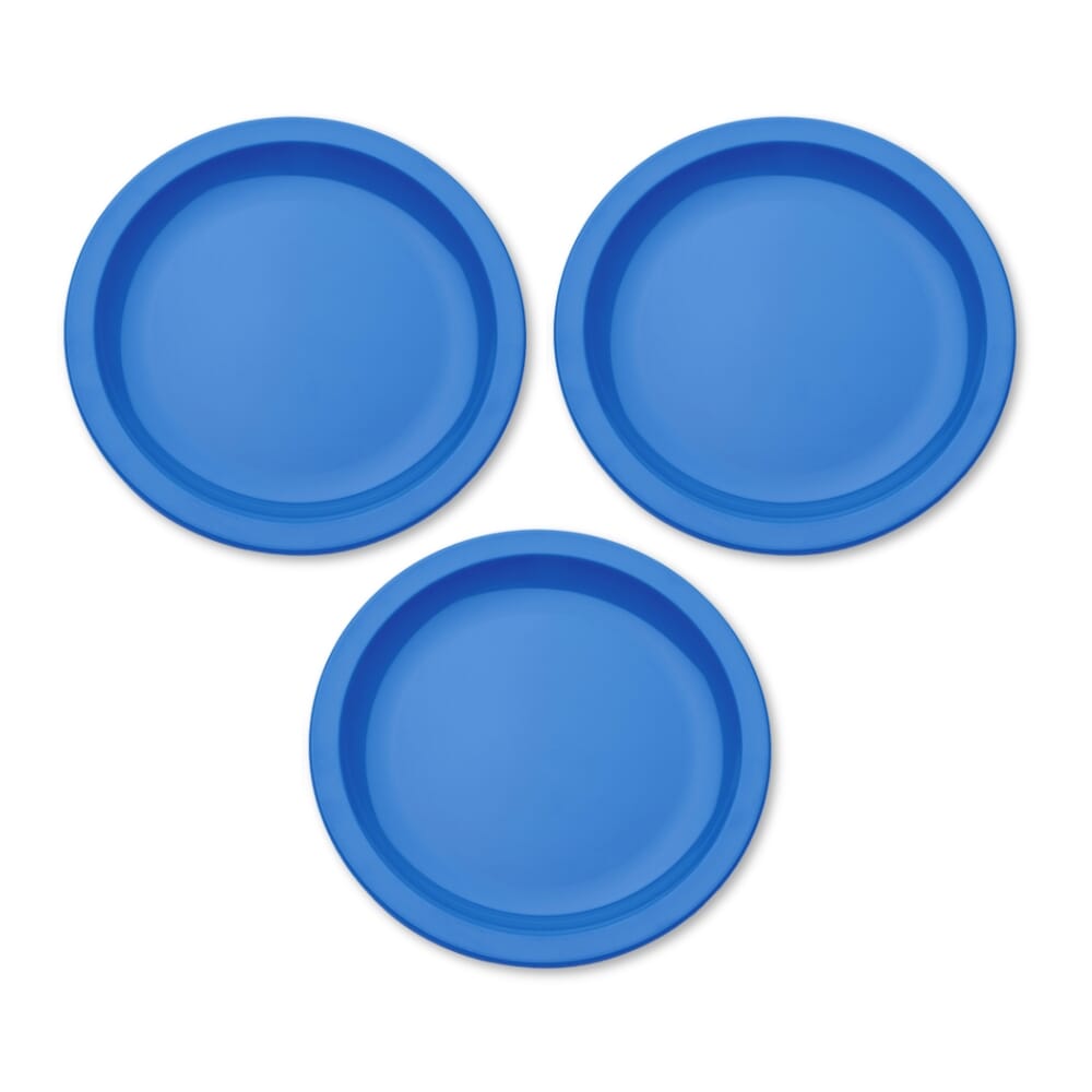 Antibacterial Plate Blue Small Pack of 3