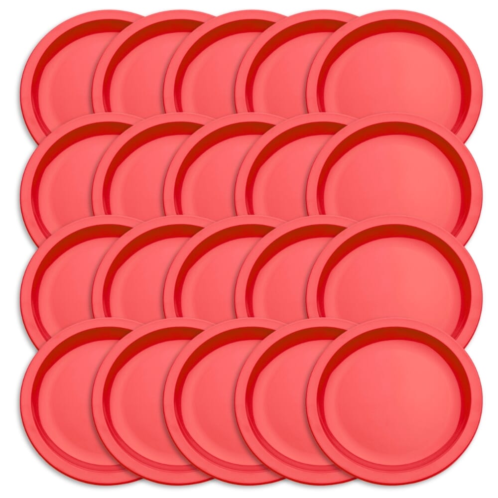 antibacterial plate red large pack of 20