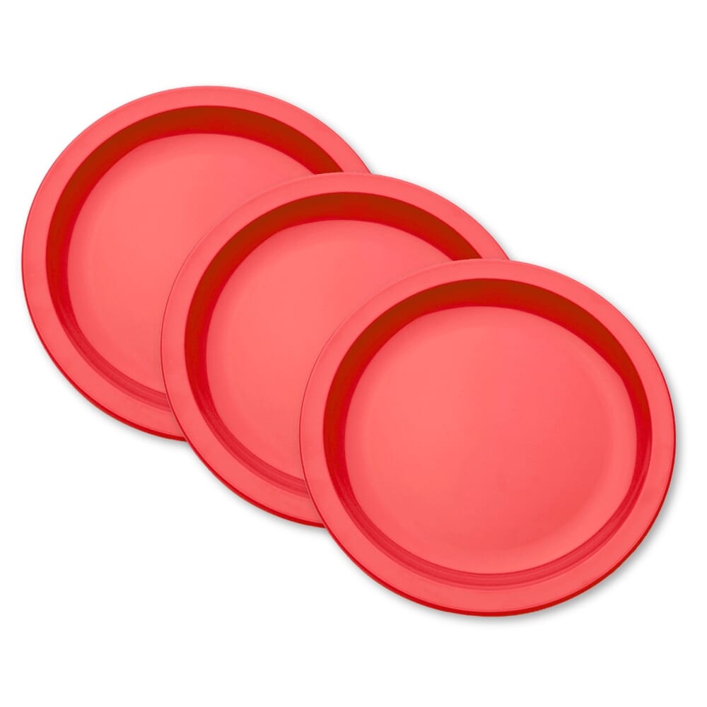 Antibacterial Plate Red Large Pack of 3