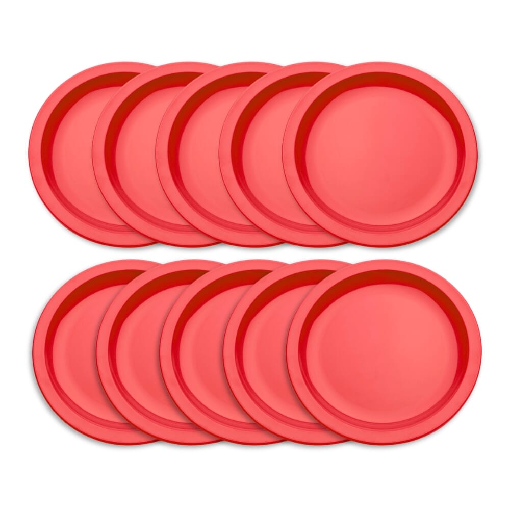 Antibacterial Plate Red Small Pack of 10