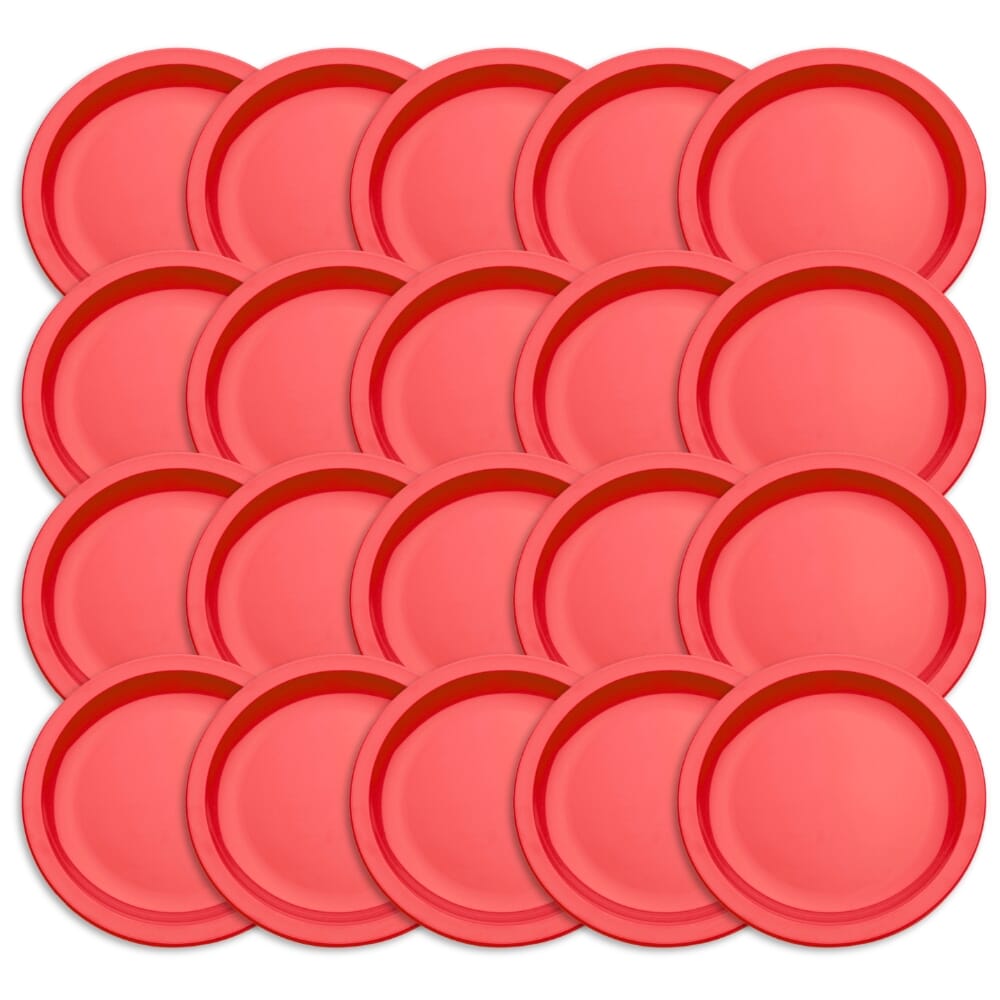 antibacterial plate red small pack of 20