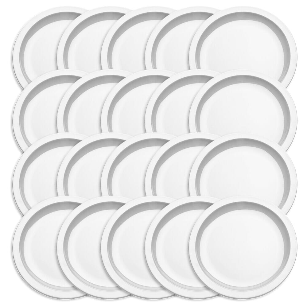 antibacterial plate white large pack of 20