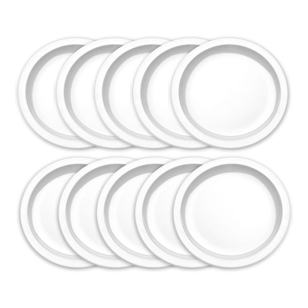 antibacterial plate white small pack of 10