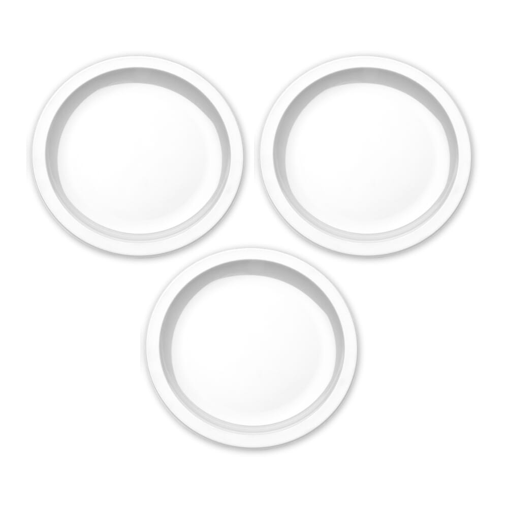 antibacterial plate white small pack of 3